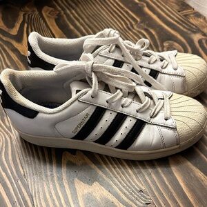 Adidas Superstar White with Black Stripes